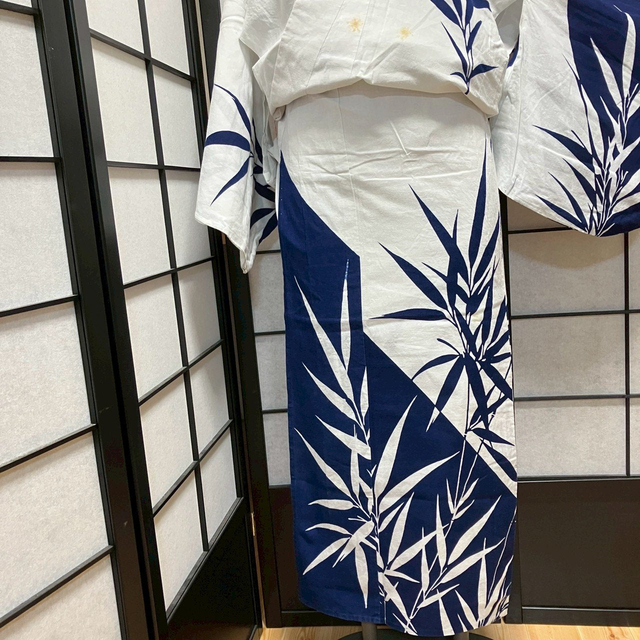 ［9422］浴衣 草木文様 ゆかた レディース 綿 リメイク