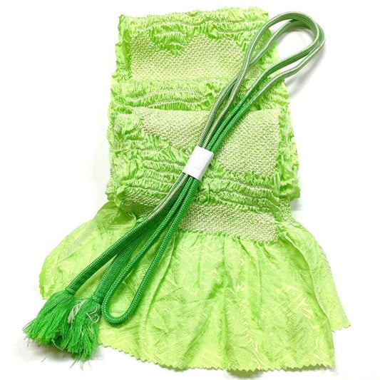3848# Japanese Kimono Accessory Obiage and Obijime 2-piece Set Silk Shibori