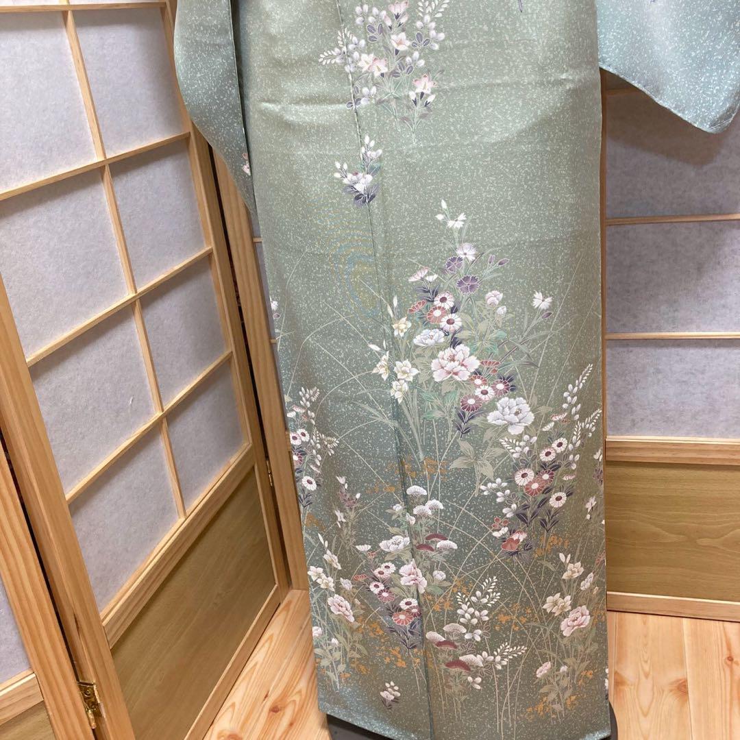 3917# Japanese Kimono Vintage Womens Silk Fabric Robe Kimono only sold