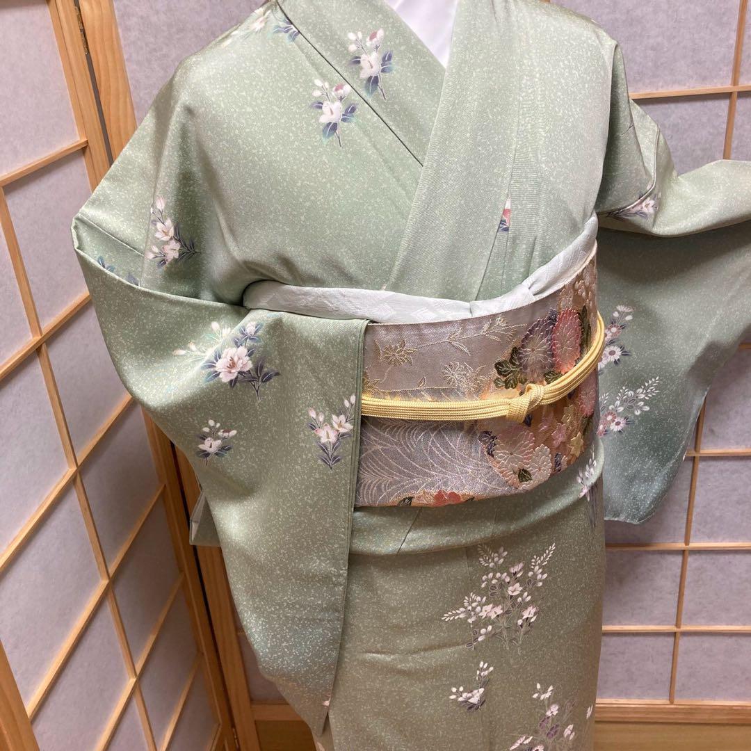 3917# Japanese Kimono Vintage Womens Silk Fabric Robe Kimono only sold