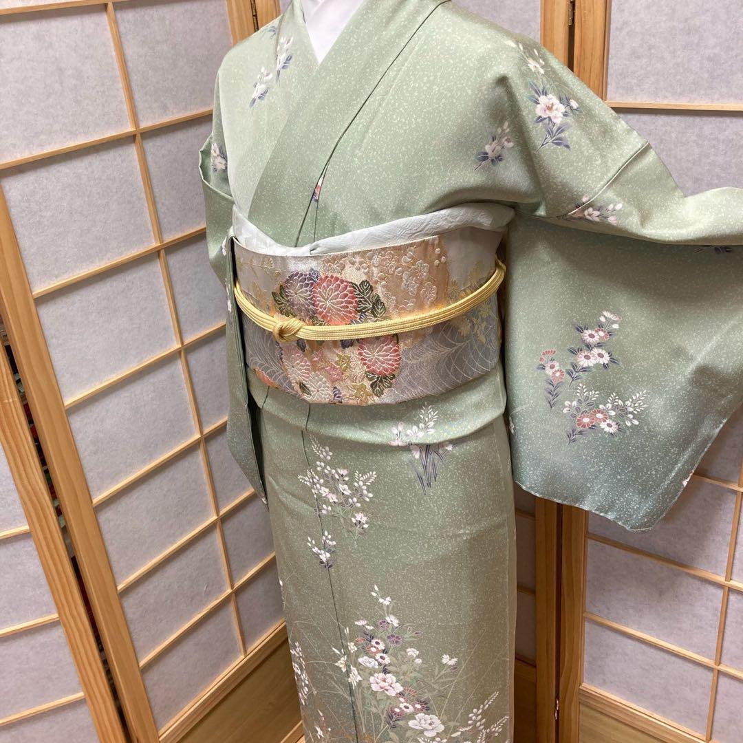 3917# Japanese Kimono Vintage Womens Silk Fabric Robe Kimono only sold