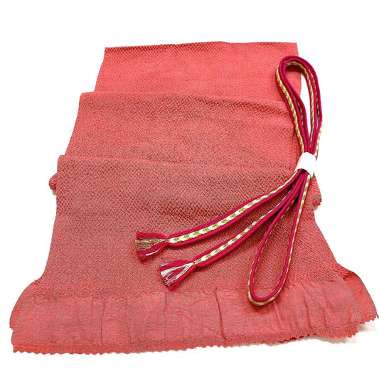 3208# Japanese Kimono Accessory Vintage Obiage and Obijime 2-piece Set Silk