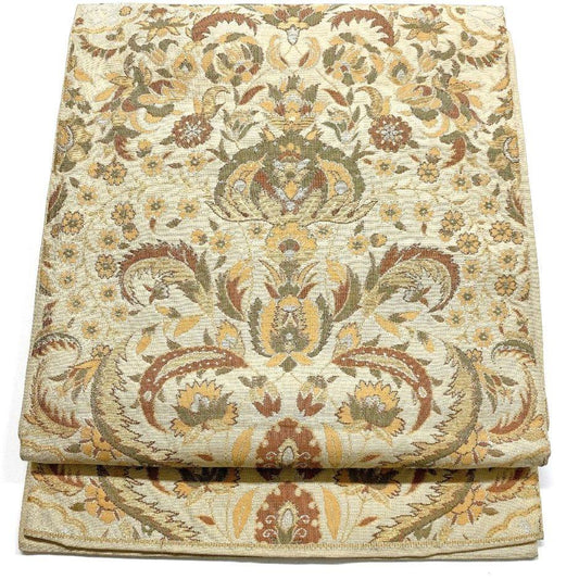 4073# Japanese Vintage Fukuro Obi Belt Kimono Fabric Silk Traditional Untailored