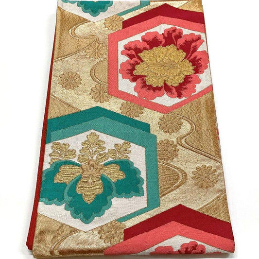 3800# Japanese Vintage Fukuro Obi Belt Kimono Fabric Silk Traditional untailored