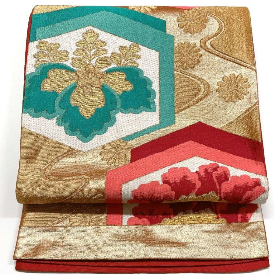 3800# Japanese Vintage Fukuro Obi Belt Kimono Fabric Silk Traditional untailored