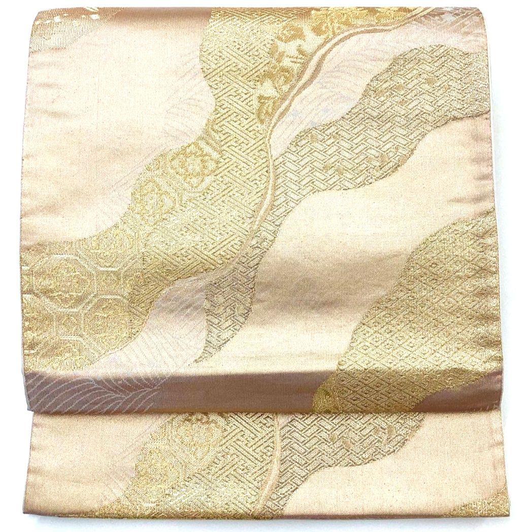 4286# Japanese Vintage Fukuro Obi Belt Kimono Fabric Silk Traditional