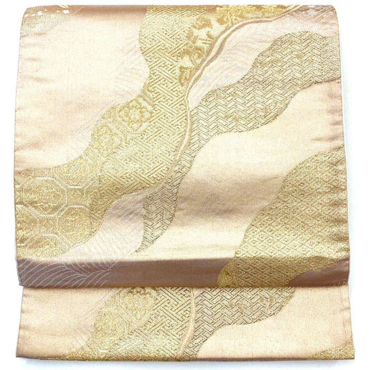 4286# Japanese Vintage Fukuro Obi Belt Kimono Fabric Silk Traditional