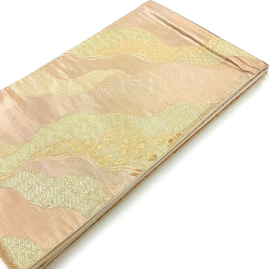 4286# Japanese Vintage Fukuro Obi Belt Kimono Fabric Silk Traditional