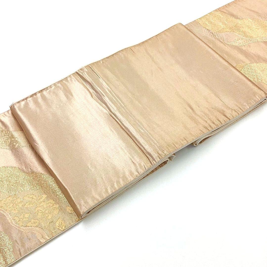 4286# Japanese Vintage Fukuro Obi Belt Kimono Fabric Silk Traditional