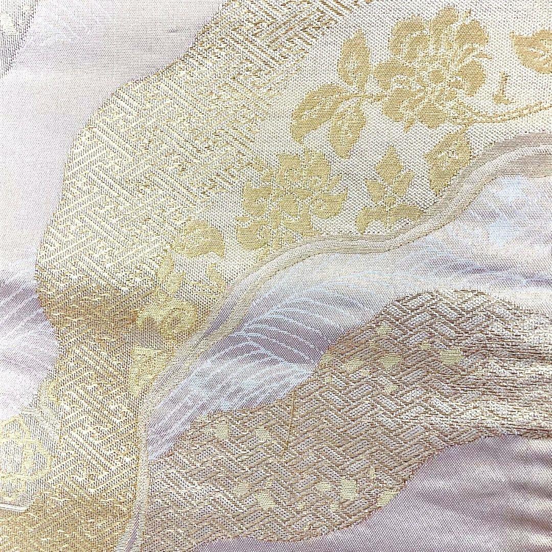 4286# Japanese Vintage Fukuro Obi Belt Kimono Fabric Silk Traditional