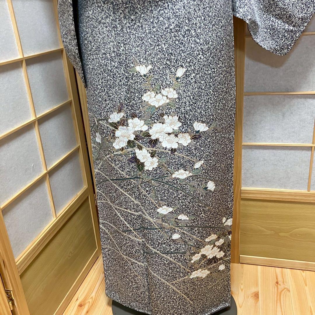 4430# Japanese Kimono Vintage Womens Silk Fabric Robe Kimono only sold Unused