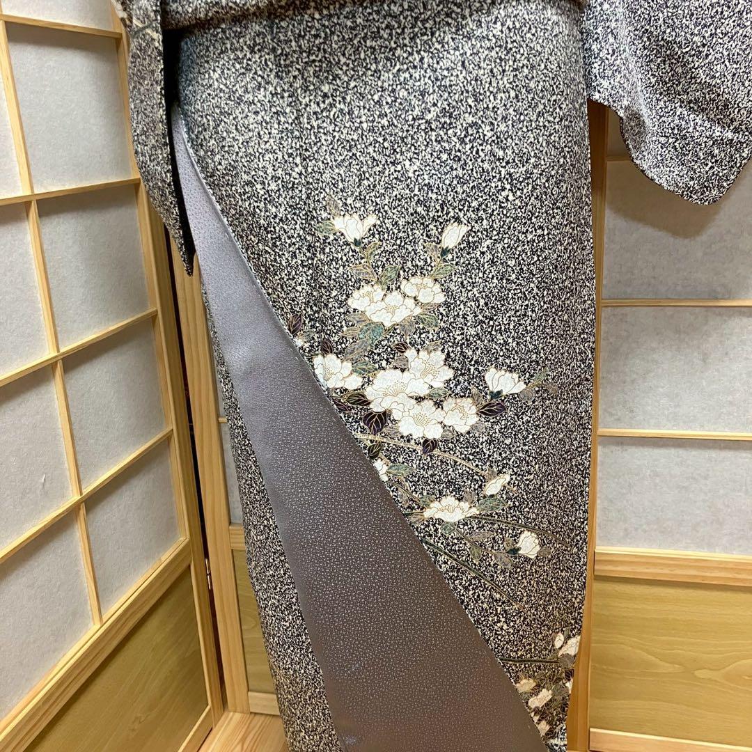 4430# Japanese Kimono Vintage Womens Silk Fabric Robe Kimono only sold Unused
