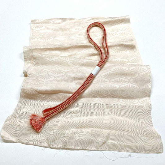 4550# Japanese Kimono Accessory Vintage Obiage and Obijime 2-piece Set Silk
