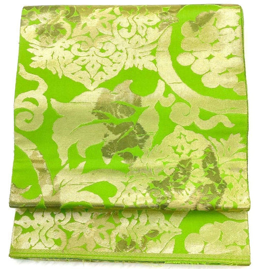 4261# Japanese Vintage Fukuro Obi Belt Kimono Fabric Silk Traditional