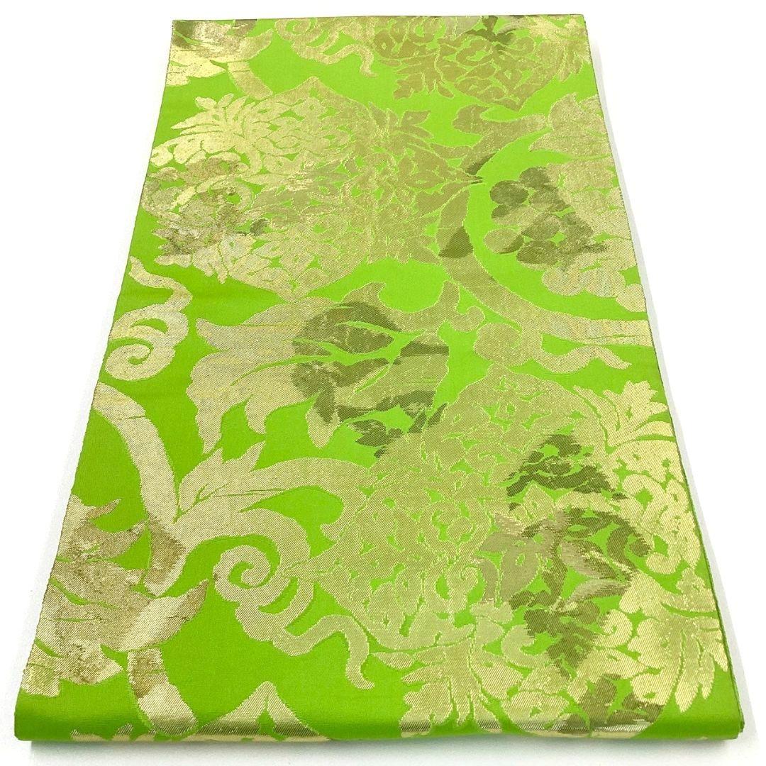 4261# Japanese Vintage Fukuro Obi Belt Kimono Fabric Silk Traditional