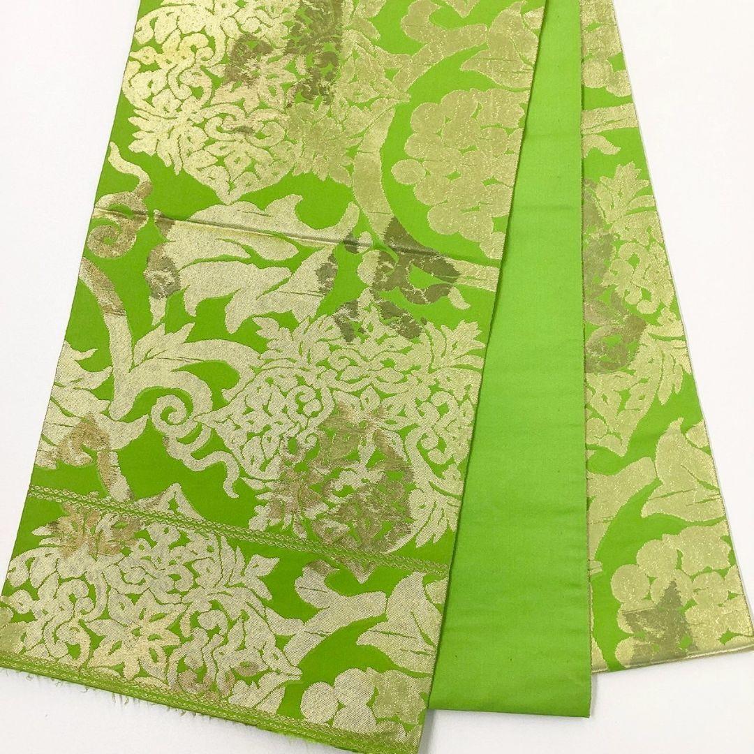 4261# Japanese Vintage Fukuro Obi Belt Kimono Fabric Silk Traditional