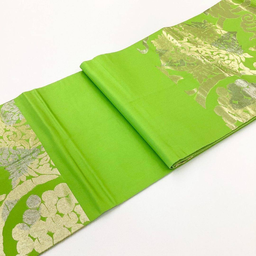 4261# Japanese Vintage Fukuro Obi Belt Kimono Fabric Silk Traditional