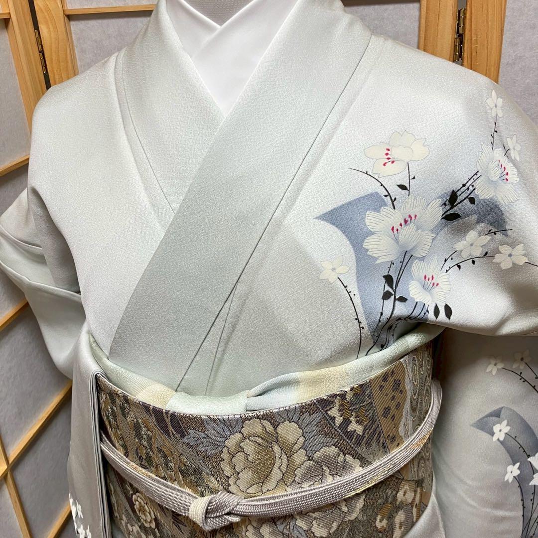 5452# Japanese Kimono Vintage Womens Silk Fabric Robe Kimono only sold