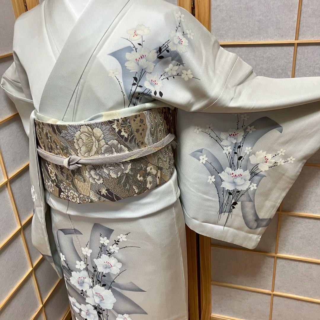 5452# Japanese Kimono Vintage Womens Silk Fabric Robe Kimono only sold