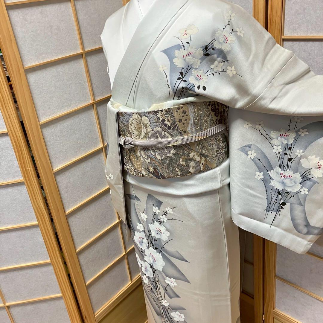 5452# Japanese Kimono Vintage Womens Silk Fabric Robe Kimono only sold
