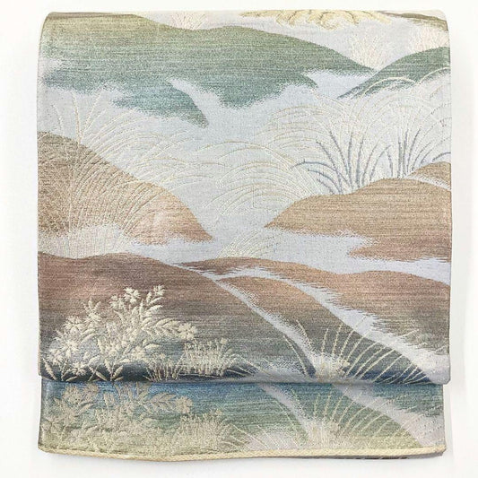 4915# Japanese Vintage Fukuro Obi Belt Kimono Fabric Silk Traditional