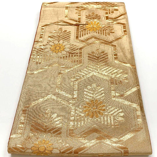 4452# Japanese Vintage Fukuro Obi Belt Kimono Fabric Silk Traditional