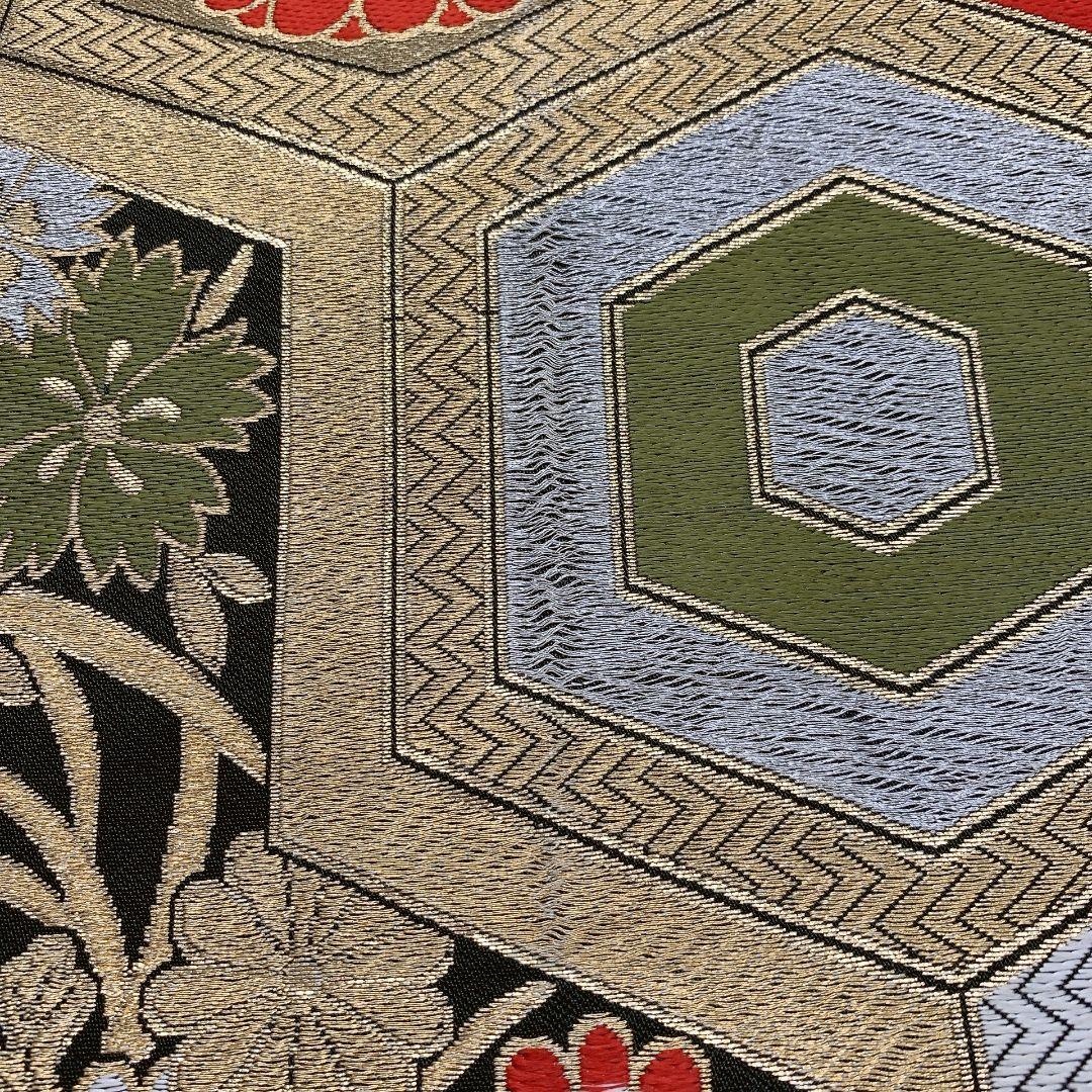 5074# Japanese Vintage Fukuro Obi Belt Kimono Fabric Silk Traditional Untailored