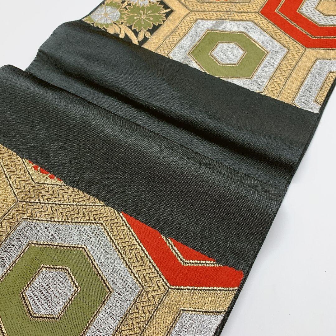 5074# Japanese Vintage Fukuro Obi Belt Kimono Fabric Silk Traditional Untailored