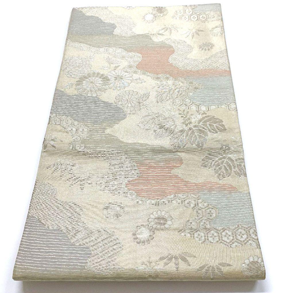 4479# Japanese Vintage Fukuro Obi Belt Kimono Fabric Silk Traditional