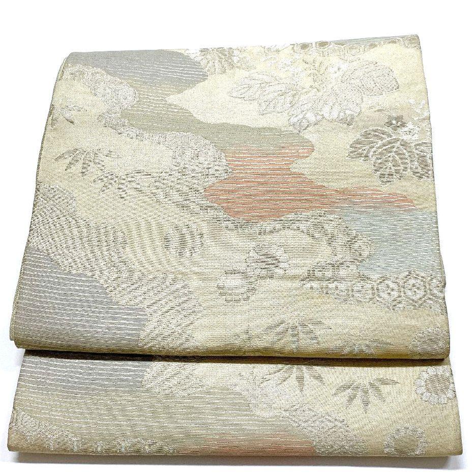 4479# Japanese Vintage Fukuro Obi Belt Kimono Fabric Silk Traditional