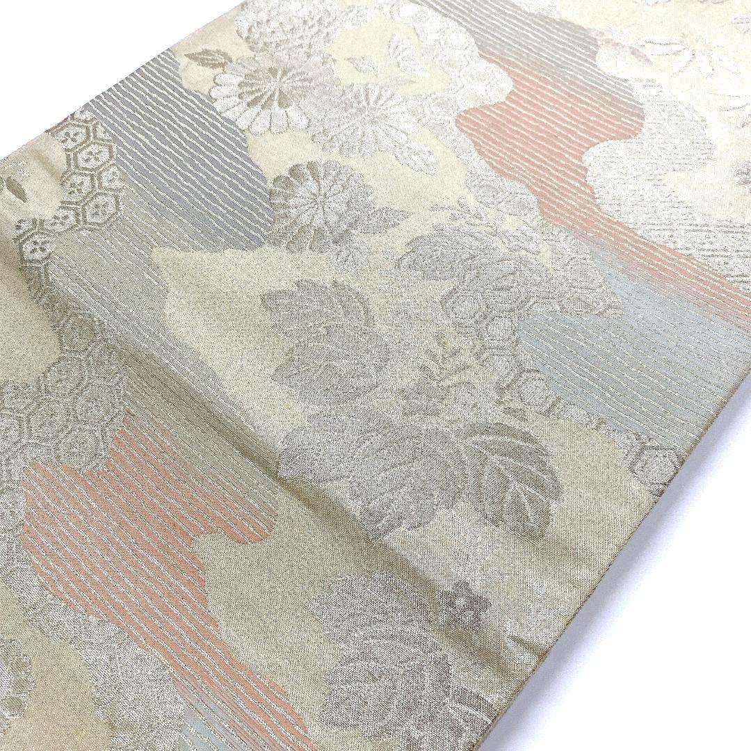 4479# Japanese Vintage Fukuro Obi Belt Kimono Fabric Silk Traditional