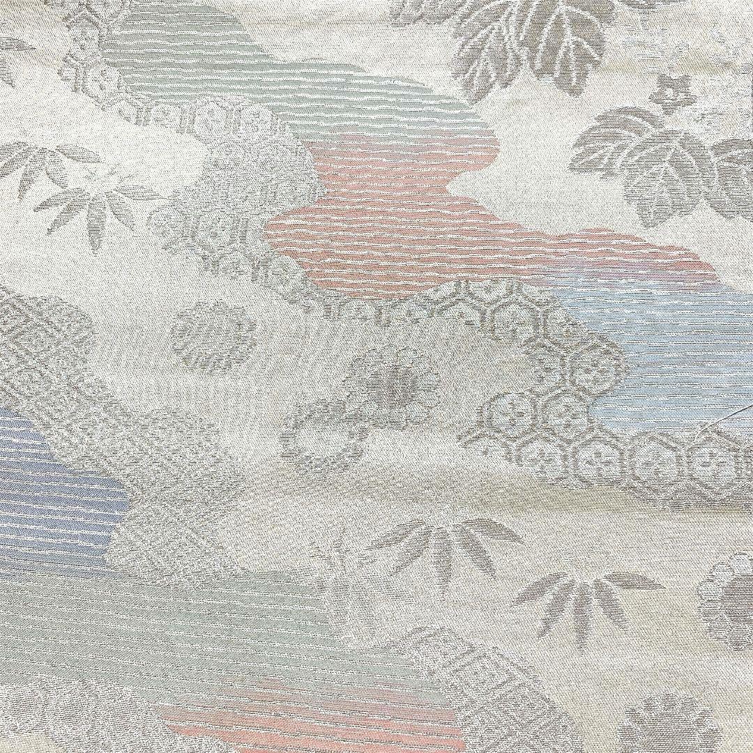 4479# Japanese Vintage Fukuro Obi Belt Kimono Fabric Silk Traditional