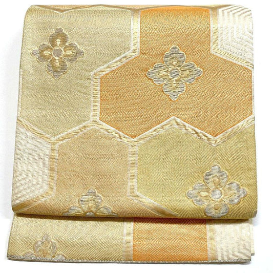 4091# Japanese Vintage Fukuro Obi Belt Kimono Fabric Silk Traditional