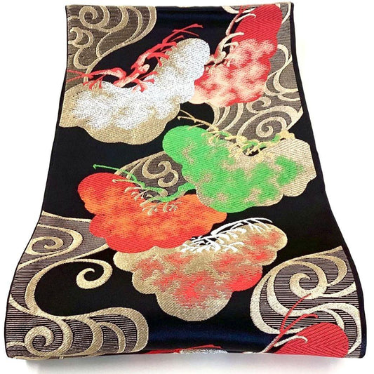 4740# Japanese Vintage Fukuro Obi Belt Kimono Fabric Silk Traditional Untailored
