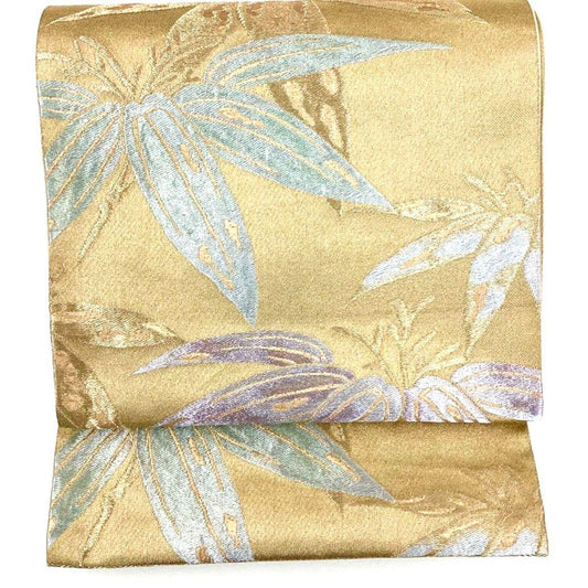 4933# Japanese Vintage Fukuro Obi Belt Kimono Fabric Silk Traditional Untailored