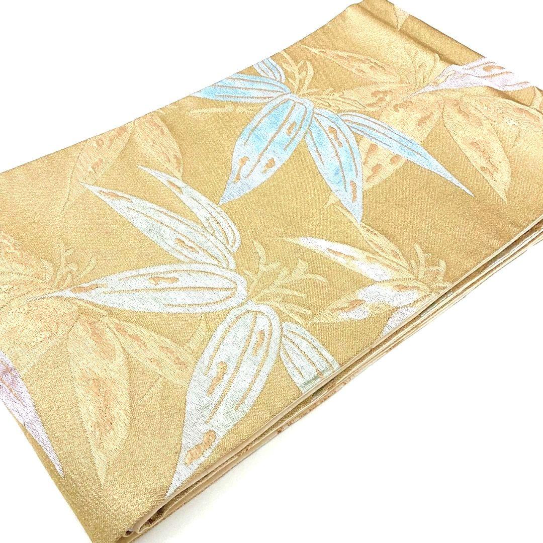 4933# Japanese Vintage Fukuro Obi Belt Kimono Fabric Silk Traditional Untailored