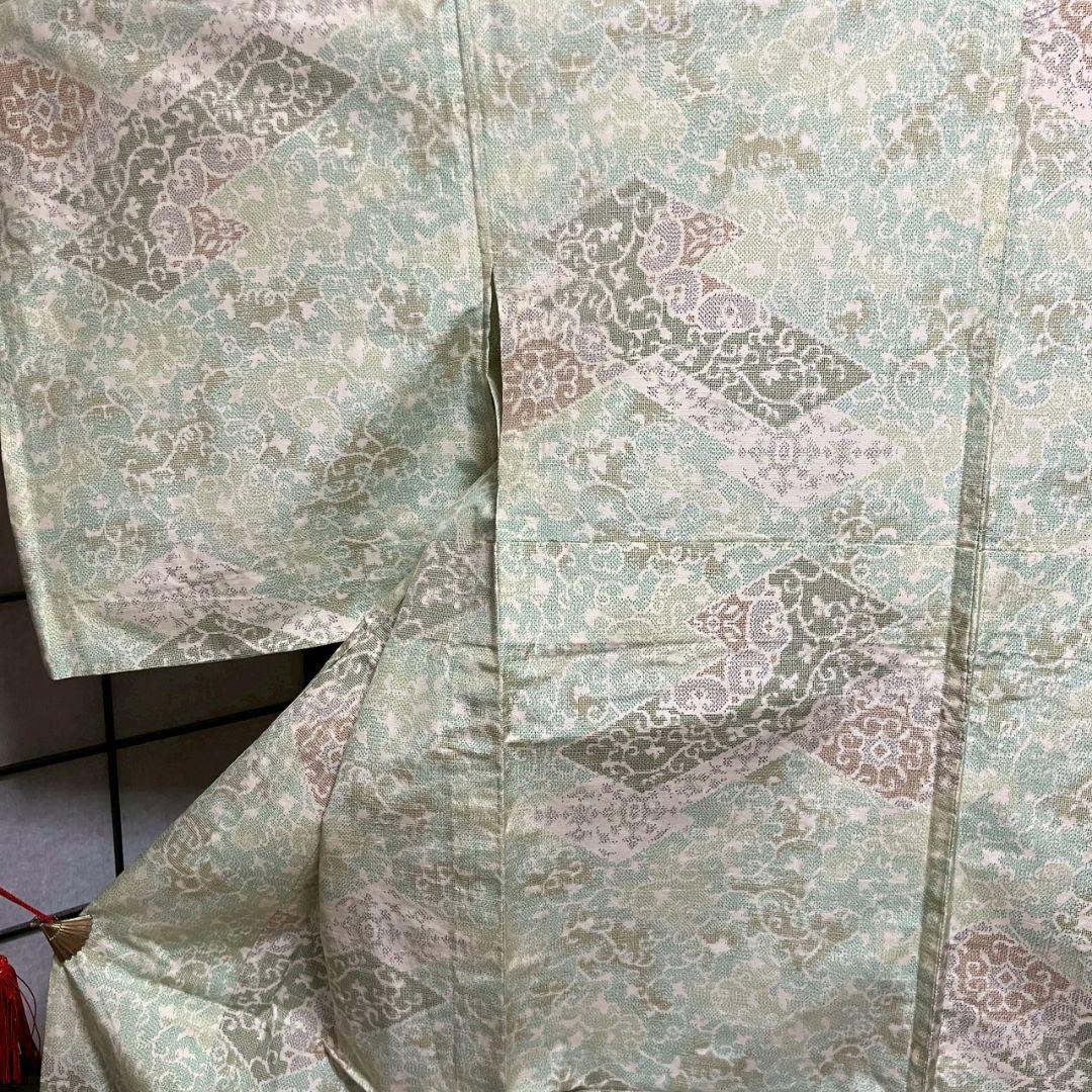 5159# Japanese Kimono Vintage Pongee Fabric Pure Silk Robe Women's Traditional