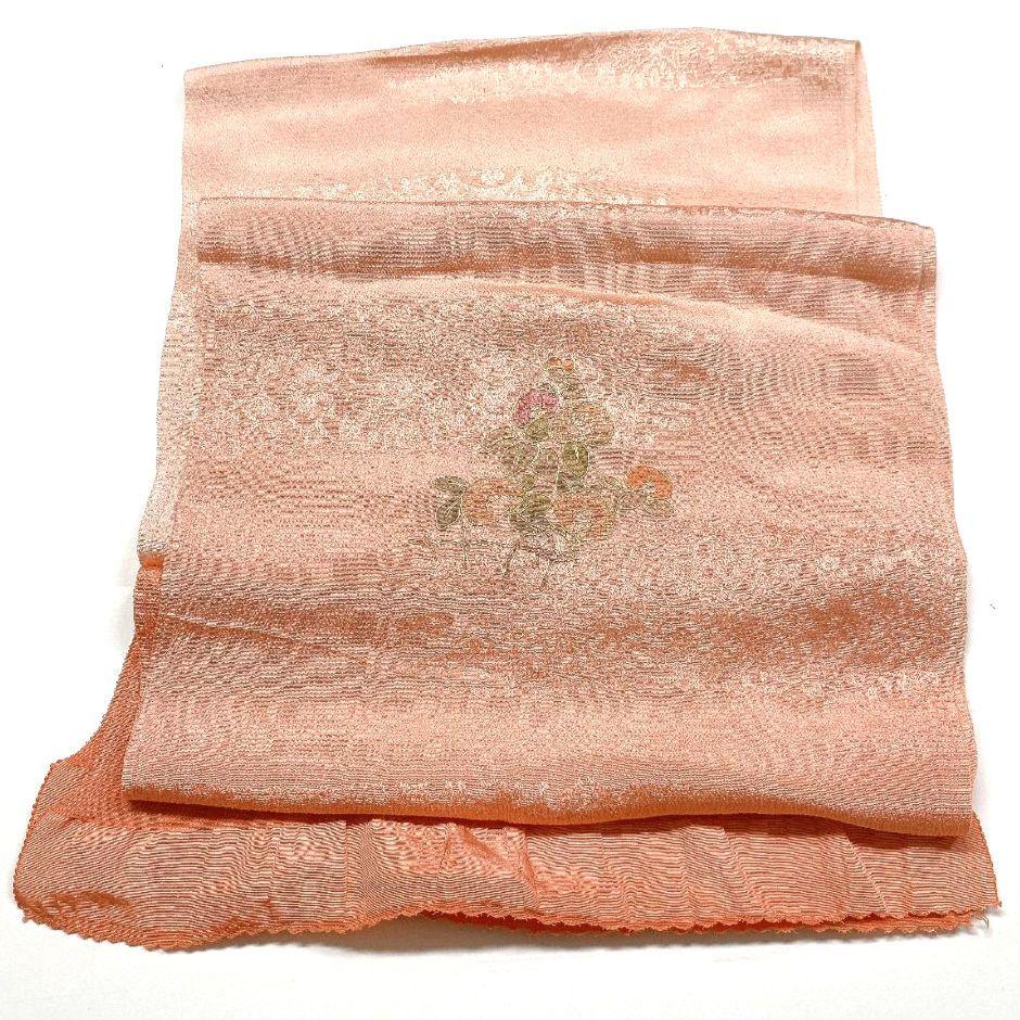 4632# Japanese Kimono Accessory Vintage Obiage and Obijime 2-piece Set Silk