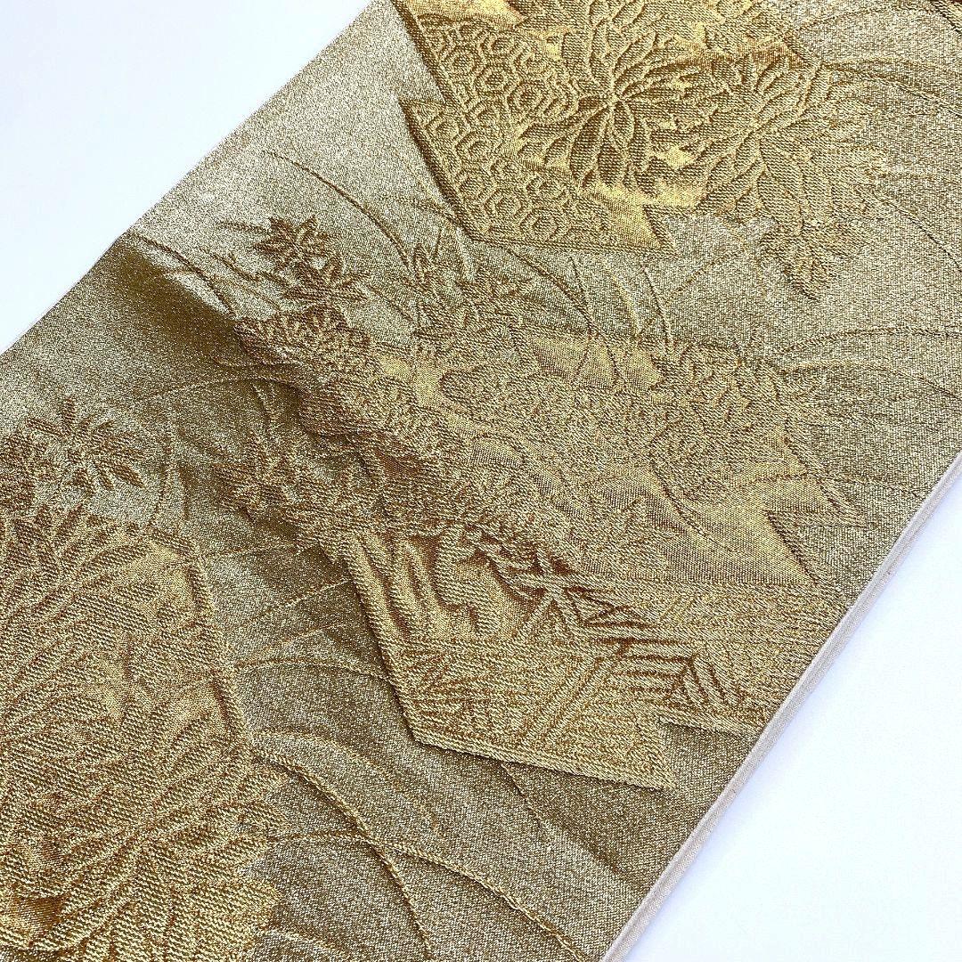 4099# Japanese Vintage Fukuro Obi Belt Kimono Fabric Silk Traditional Untailored