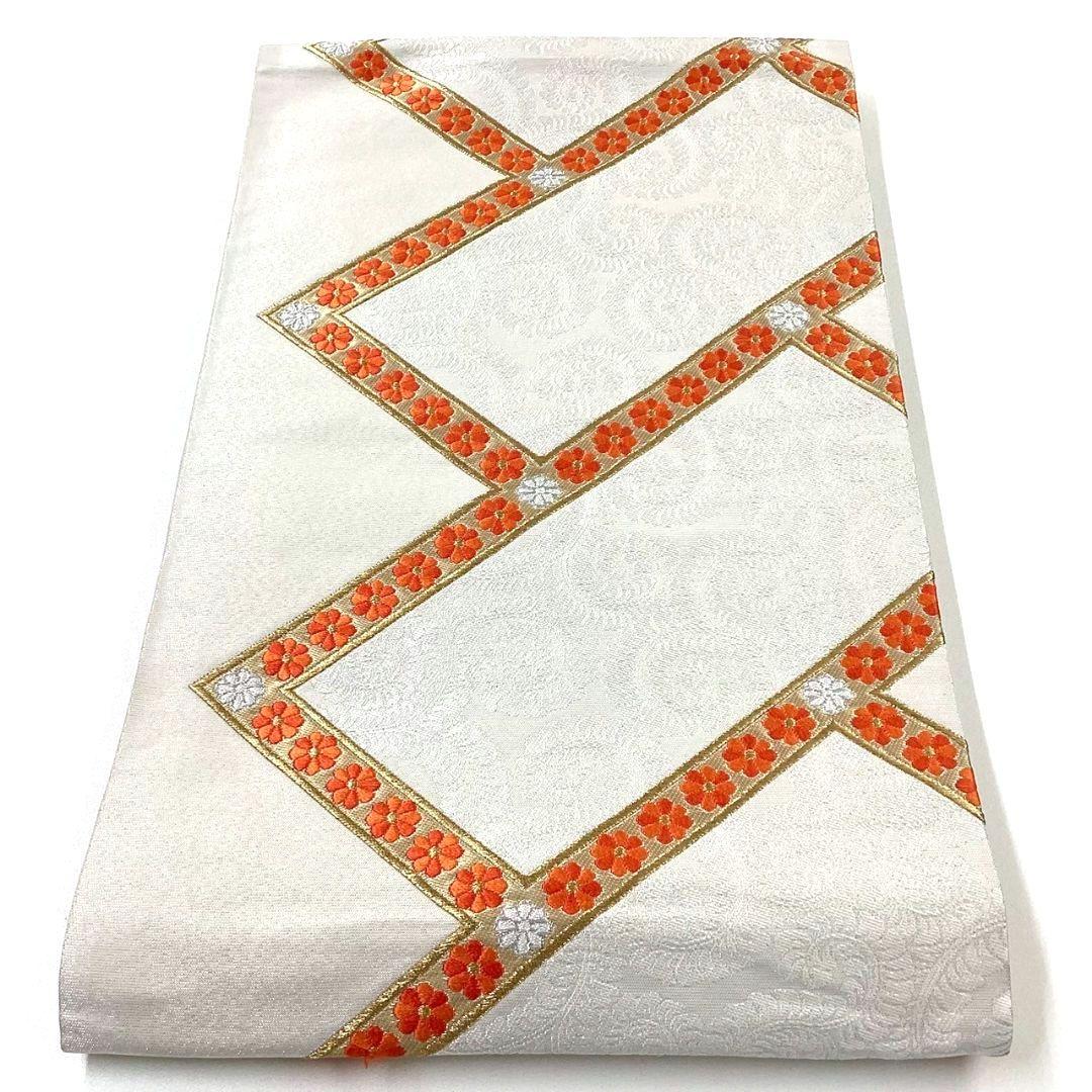 4293# Japanese Vintage Fukuro Obi Belt Kimono Fabric Silk Traditional