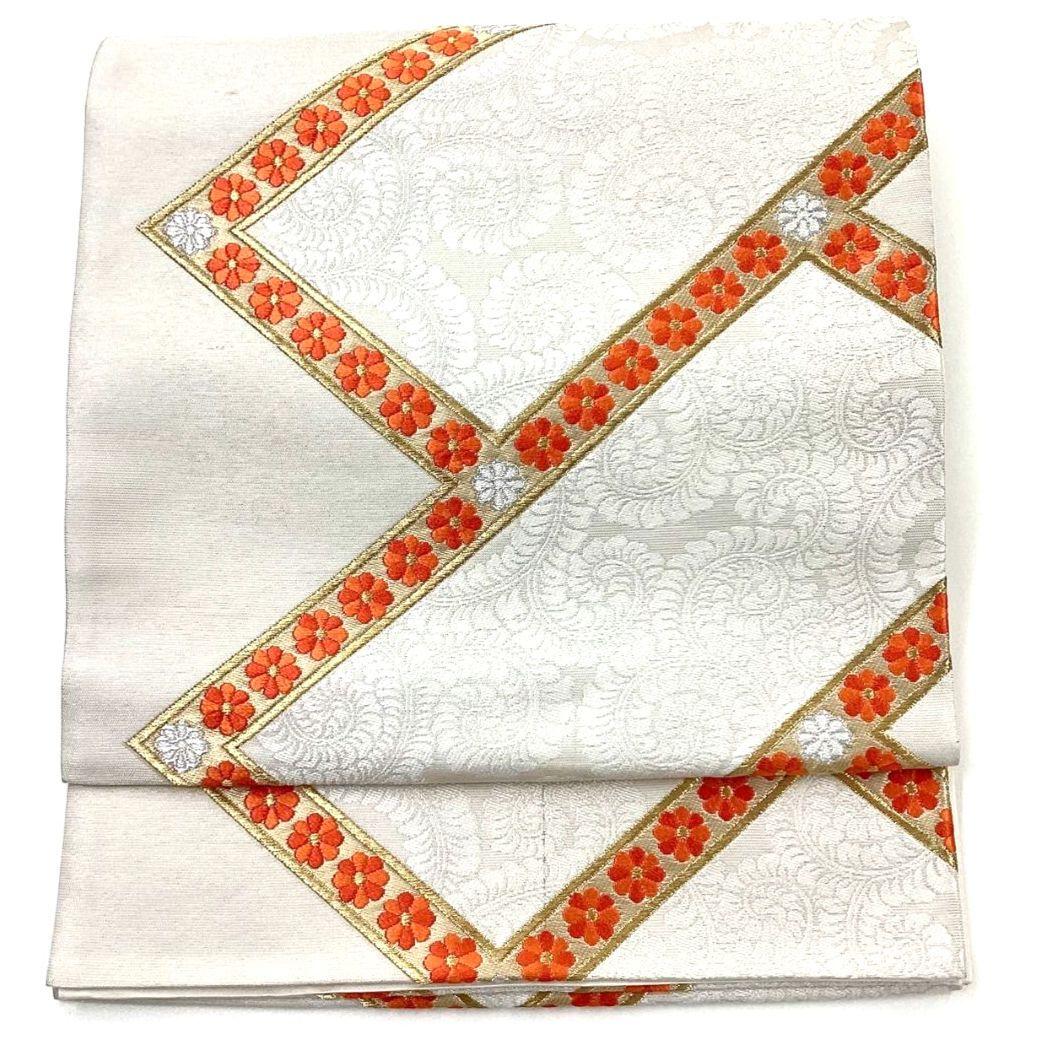 4293# Japanese Vintage Fukuro Obi Belt Kimono Fabric Silk Traditional