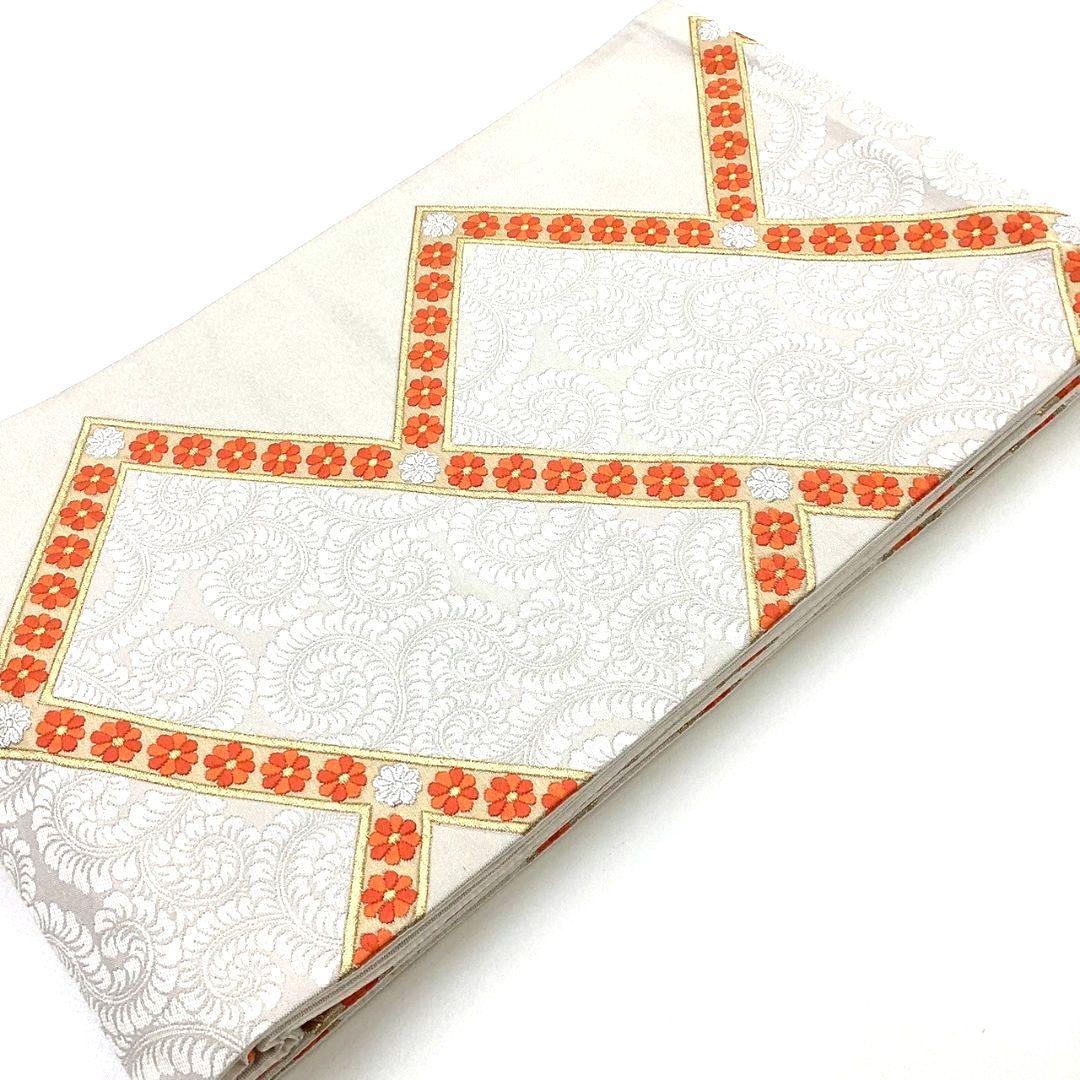 4293# Japanese Vintage Fukuro Obi Belt Kimono Fabric Silk Traditional
