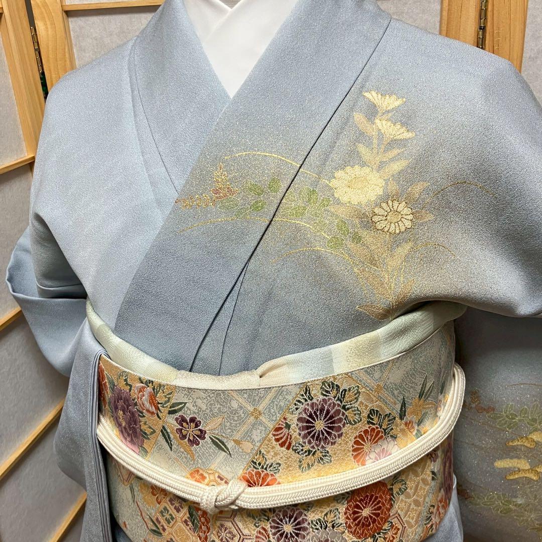 4401# Japanese Kimono Vintage Womens Silk Fabric Robe Kimono only sold