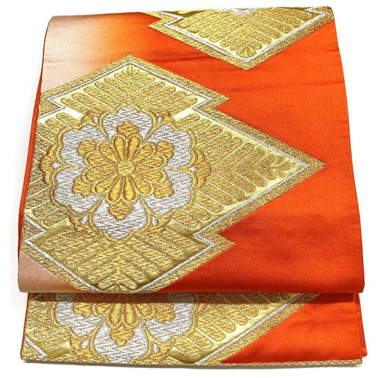 3287# Japanese Vintage Fukuro Obi Belt Kimono Fabric Silk Traditional