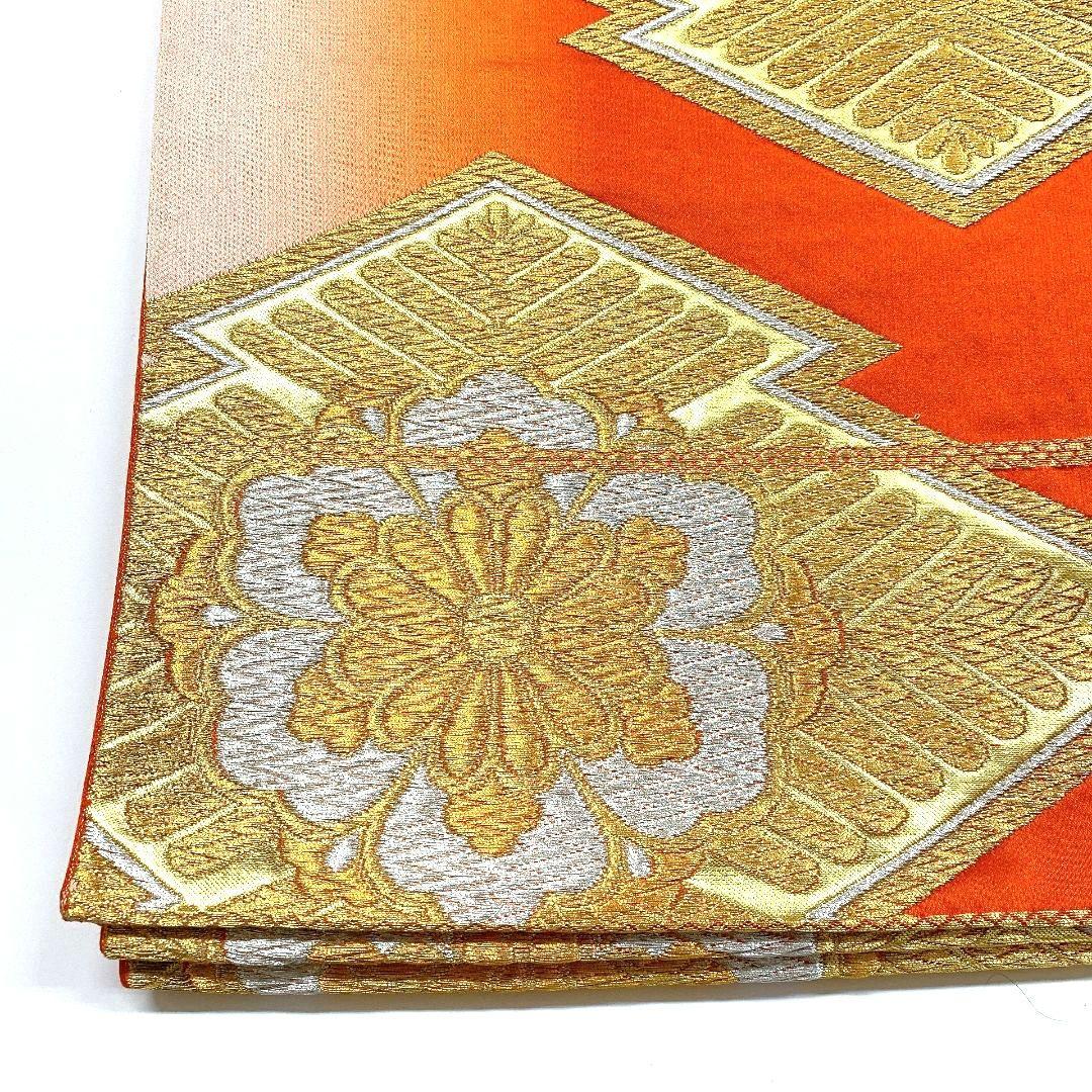 3287# Japanese Vintage Fukuro Obi Belt Kimono Fabric Silk Traditional
