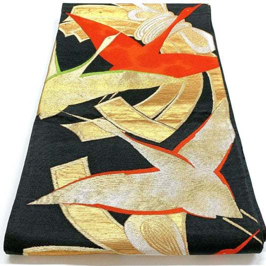 3824# Japanese Vintage Fukuro Obi Belt Kimono Fabric Silk Traditional Untailored