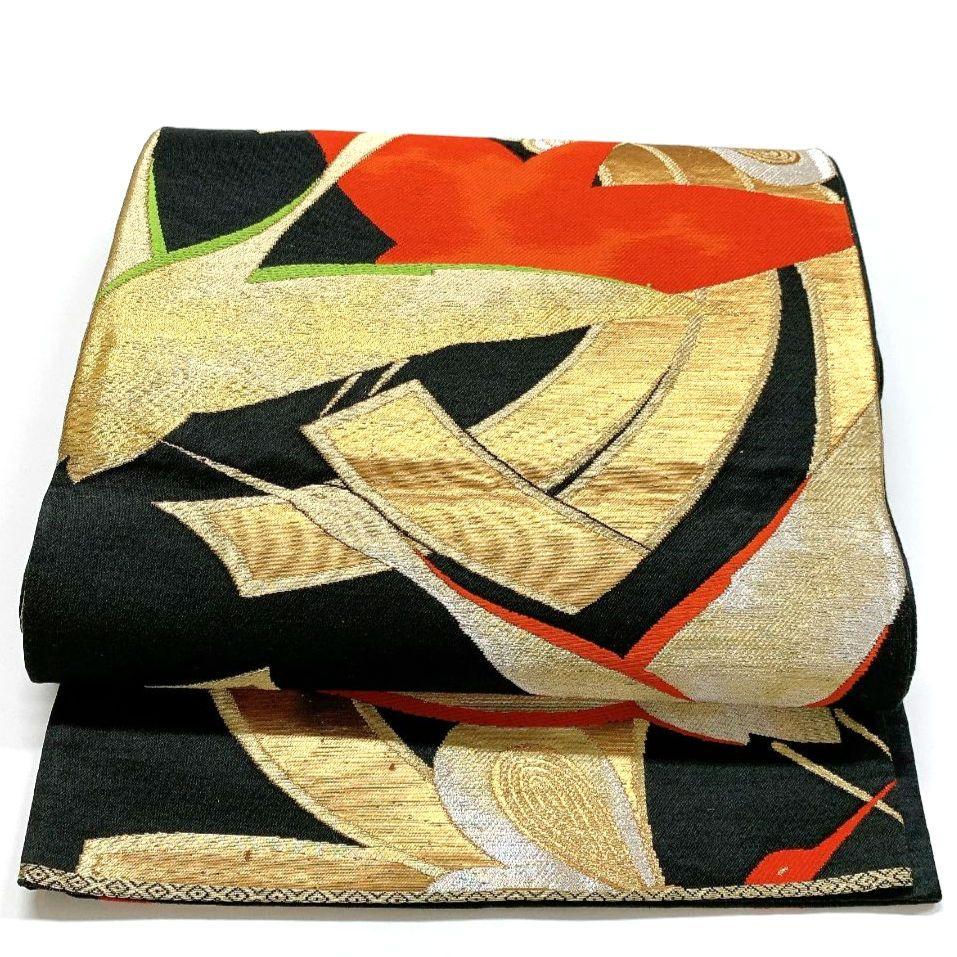 3824# Japanese Vintage Fukuro Obi Belt Kimono Fabric Silk Traditional Untailored