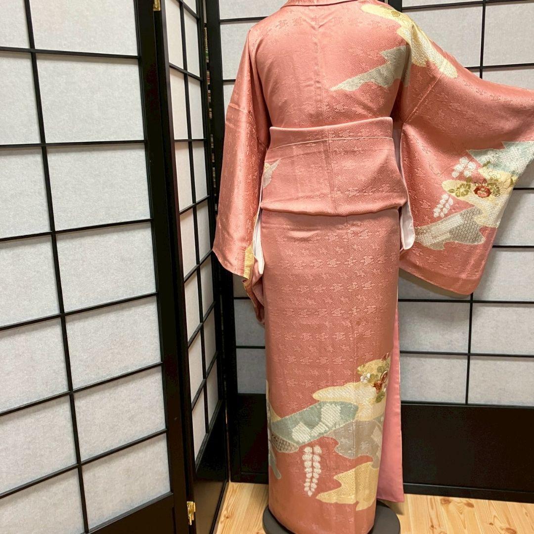 5468# Japanese Kimono Vintage Womens Silk Fabric Robe Kimono only sold Shibori