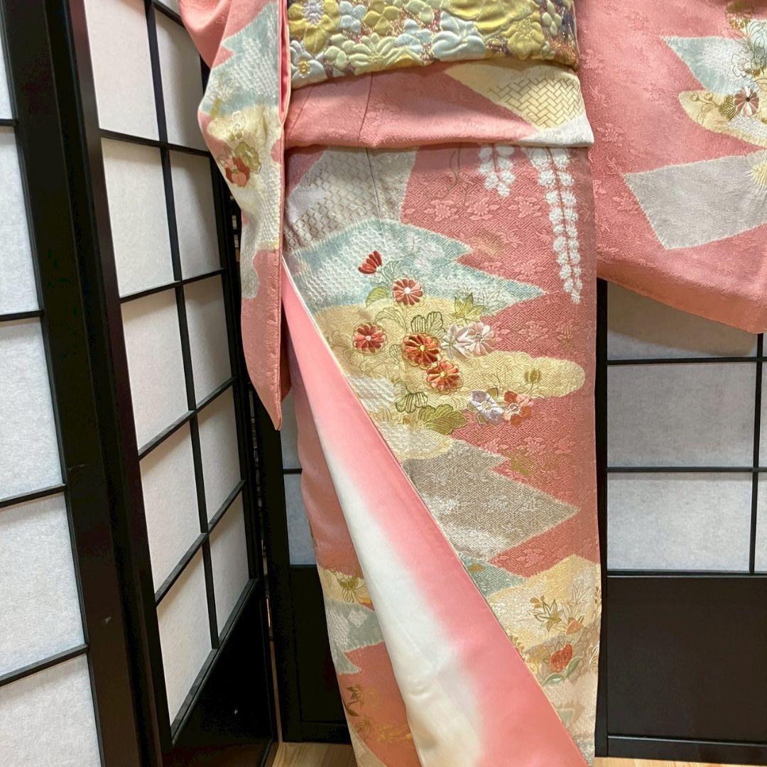 5468# Japanese Kimono Vintage Womens Silk Fabric Robe Kimono only sold Shibori