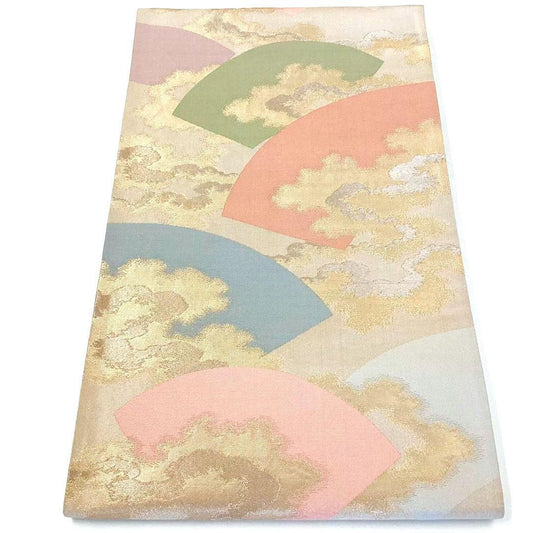 4710# Japanese Vintage Fukuro Obi Belt Kimono Fabric Silk Traditional